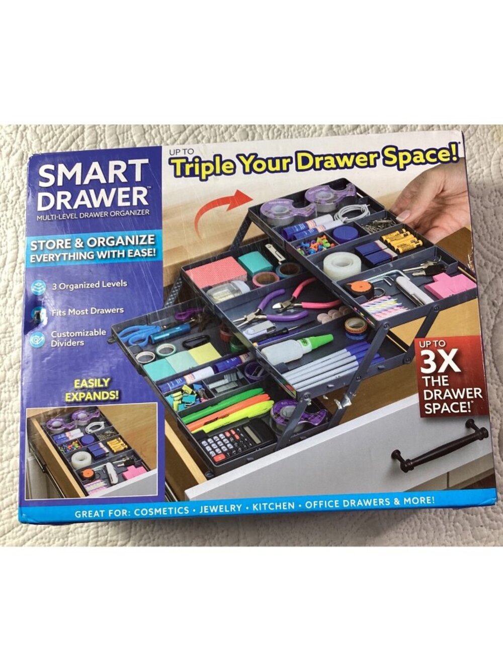 Smart Drawer Multi-Level Adjustable Organizer* Dividers*Cosmetics*Kitchen*Office